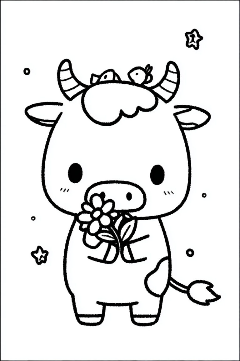 Flower-Press Cow