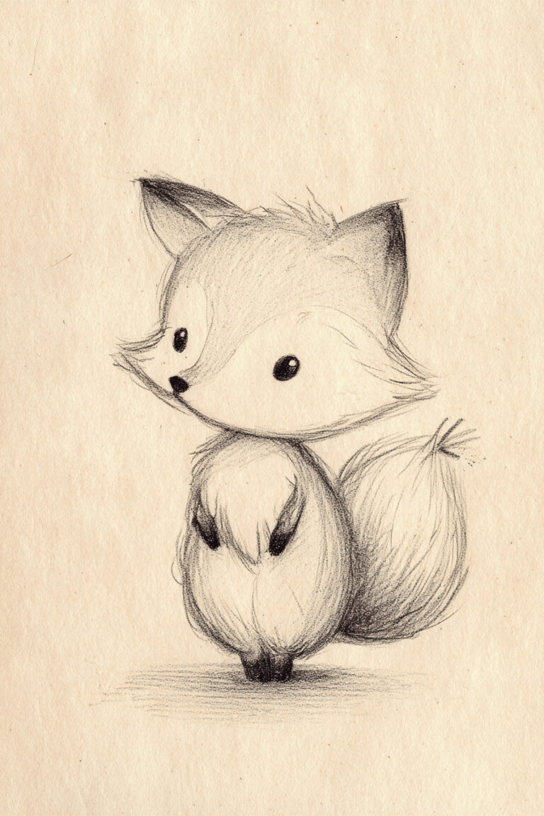 Fox Standing with Tail Wrap