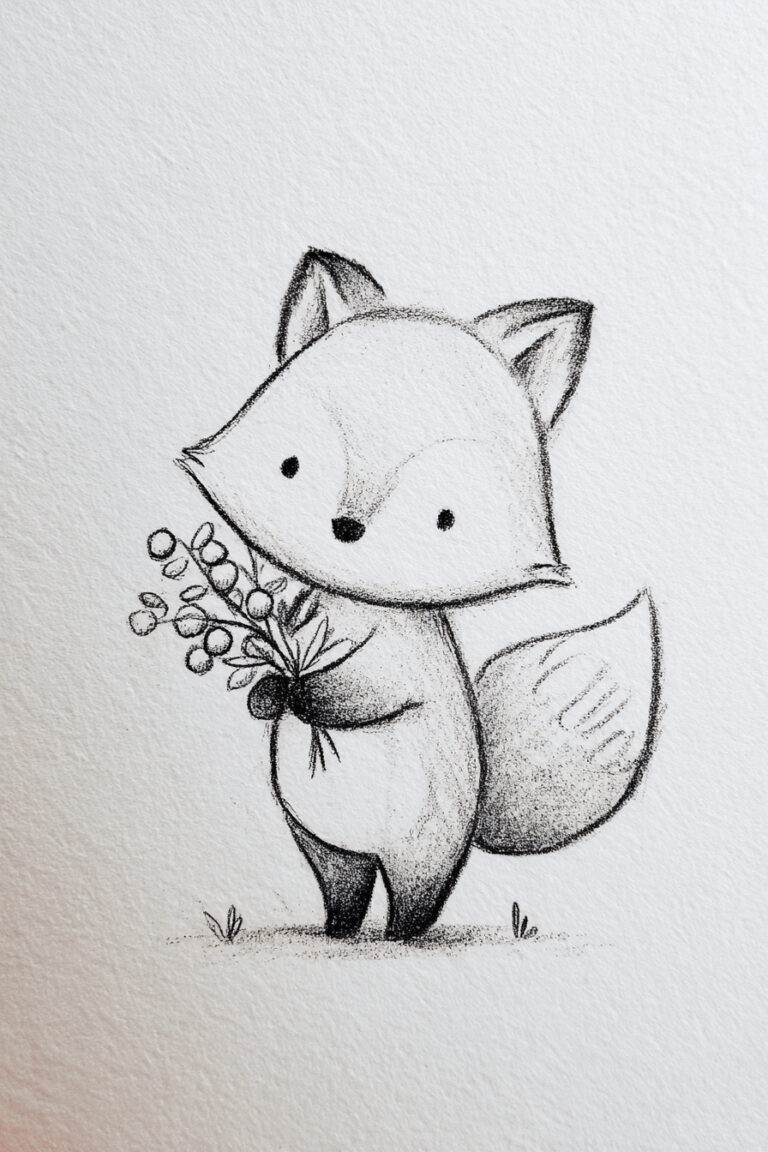 Fox With Fresh Berries