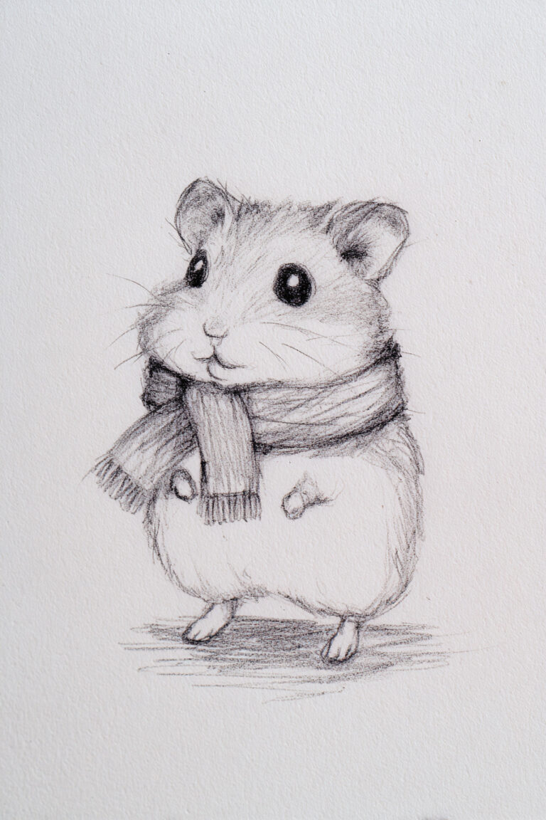 Hamster Wearing Scarf