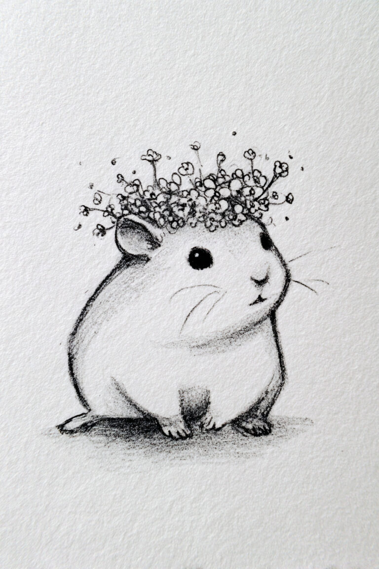 Hamster With Flower Crown