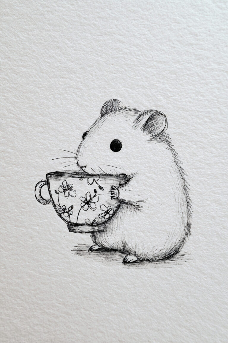 Hamster With Spring Tea Cup