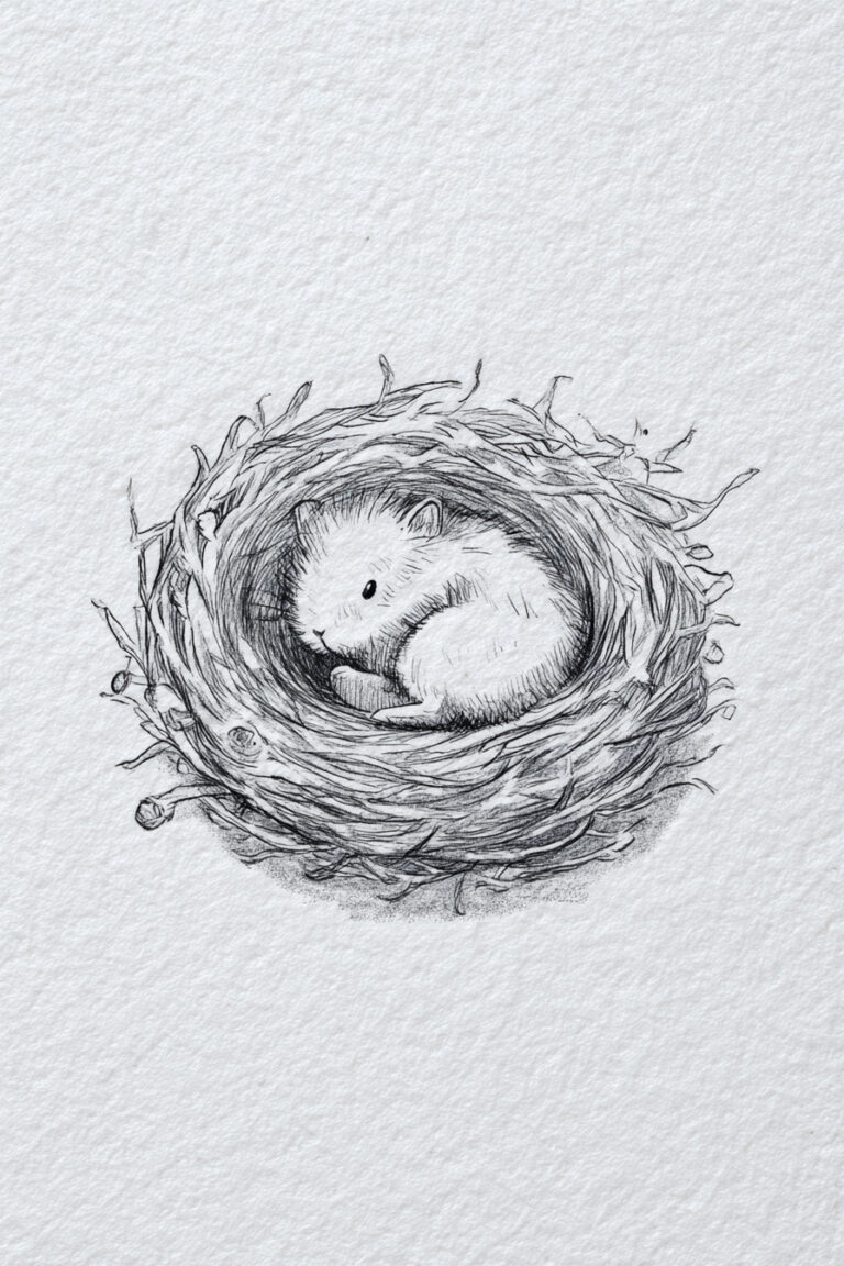Hamster in Circle Nest