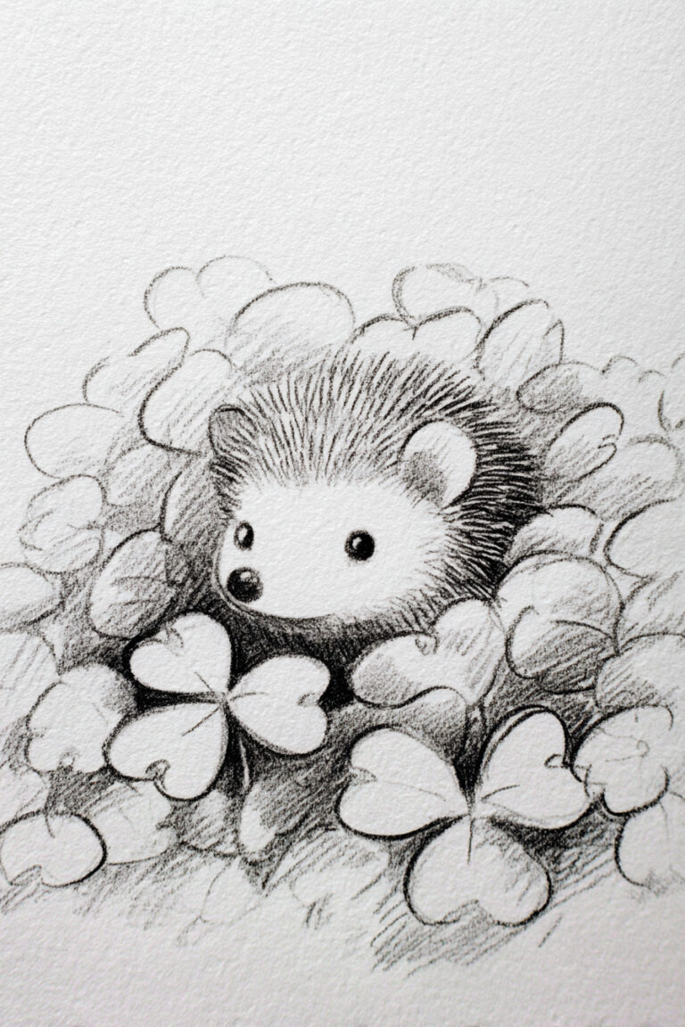 Hedgehog Among Clover
