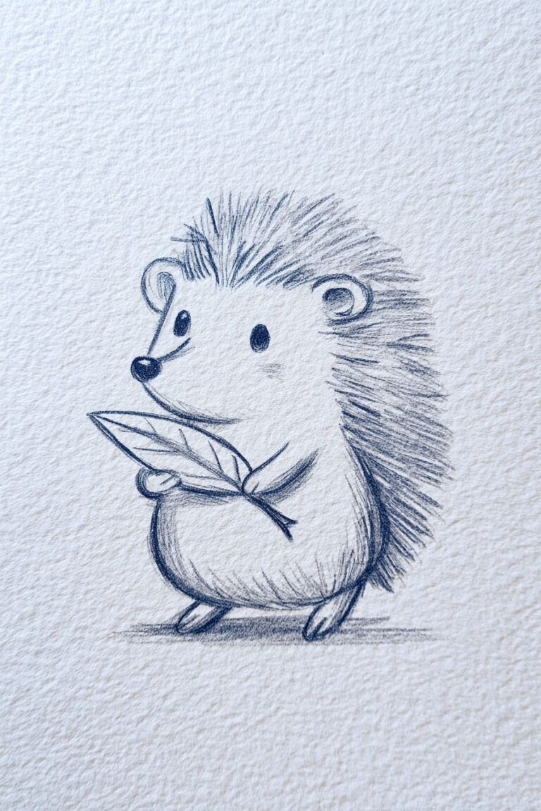 Hedgehog Holding Leaf