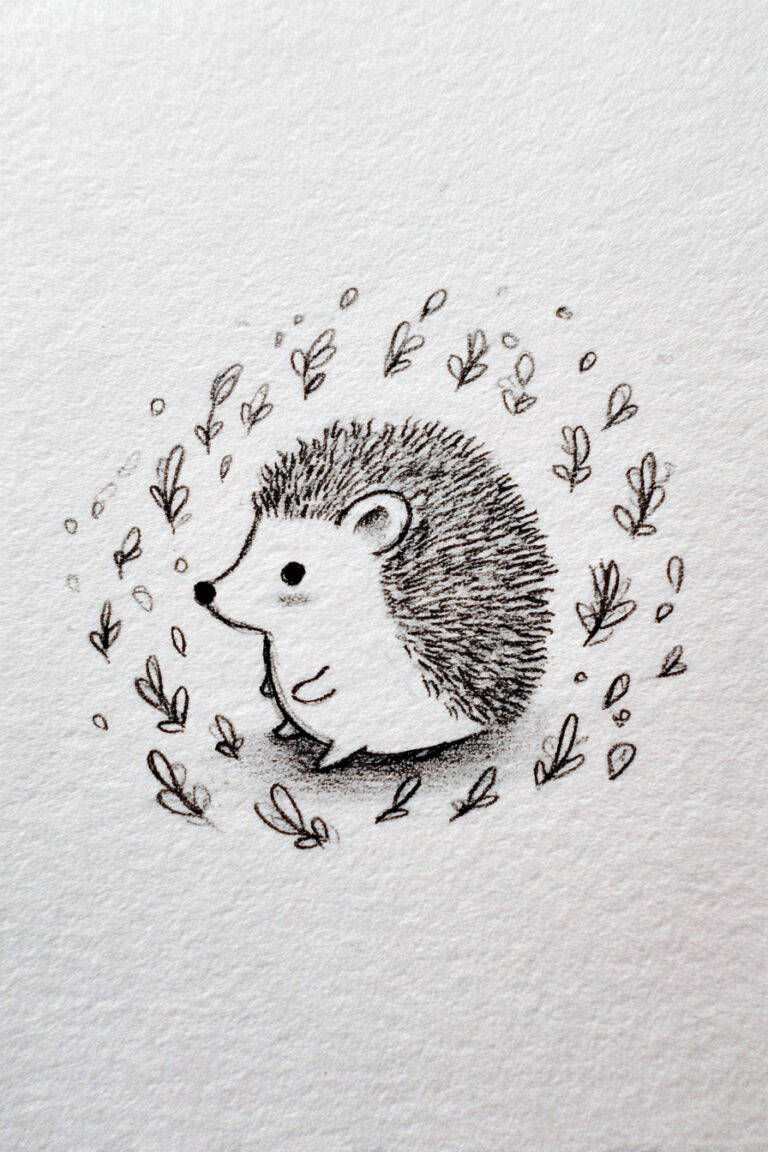 Hedgehog With Sprouted Leaves