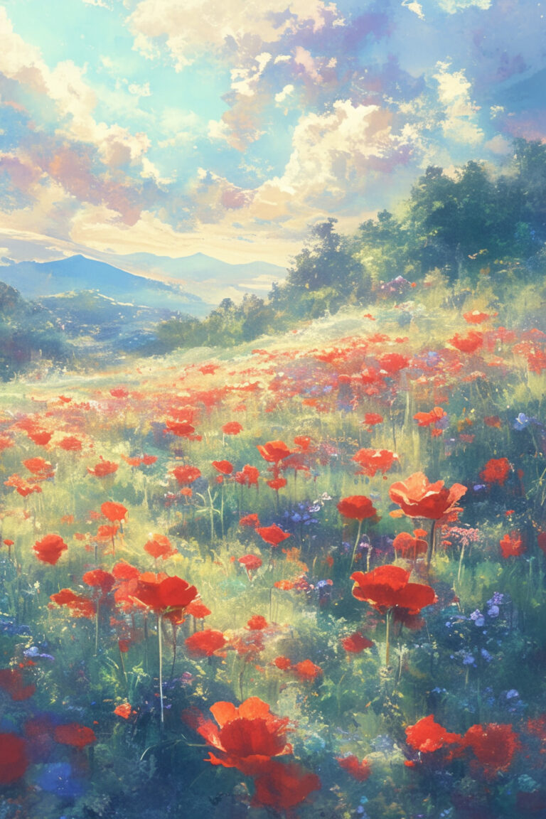 Morning Mist Poppies