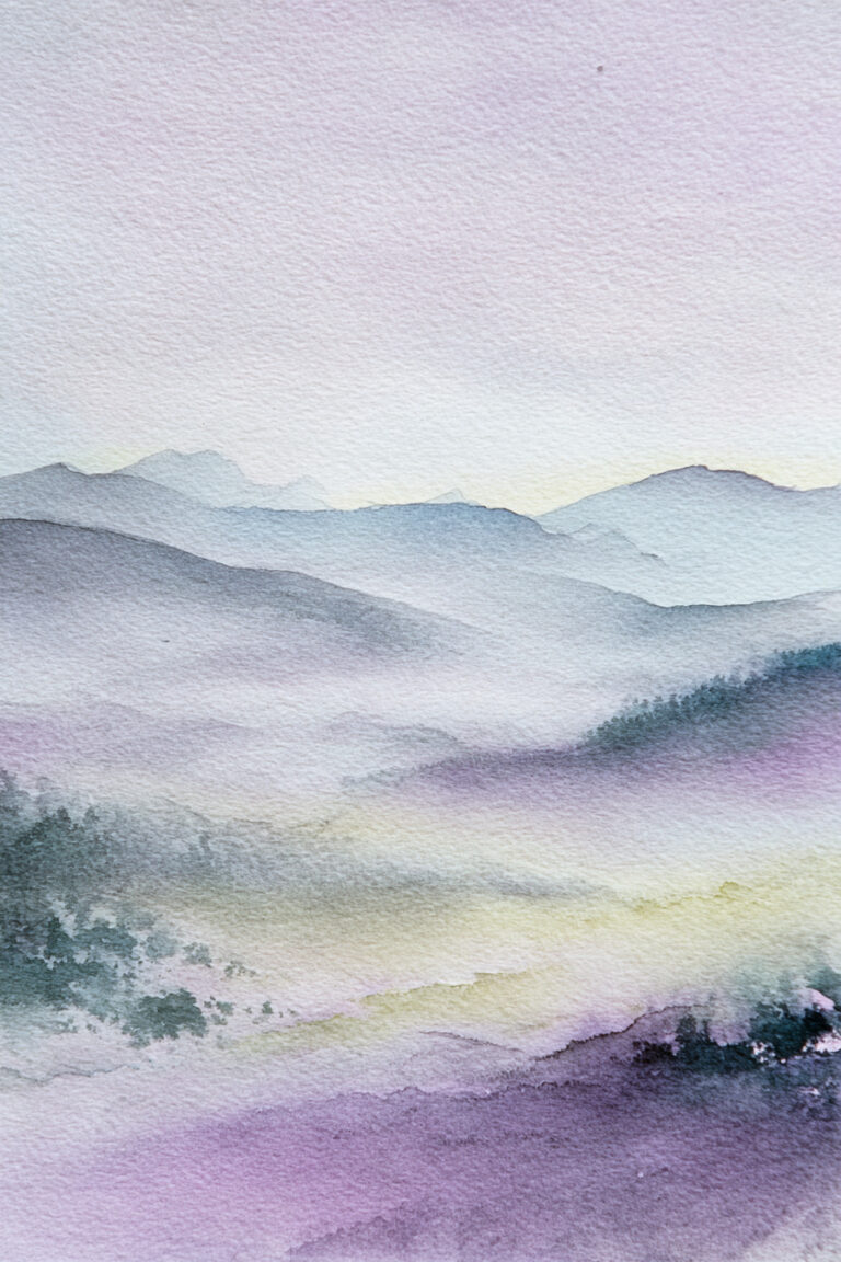 Pastel Mountain Foothills