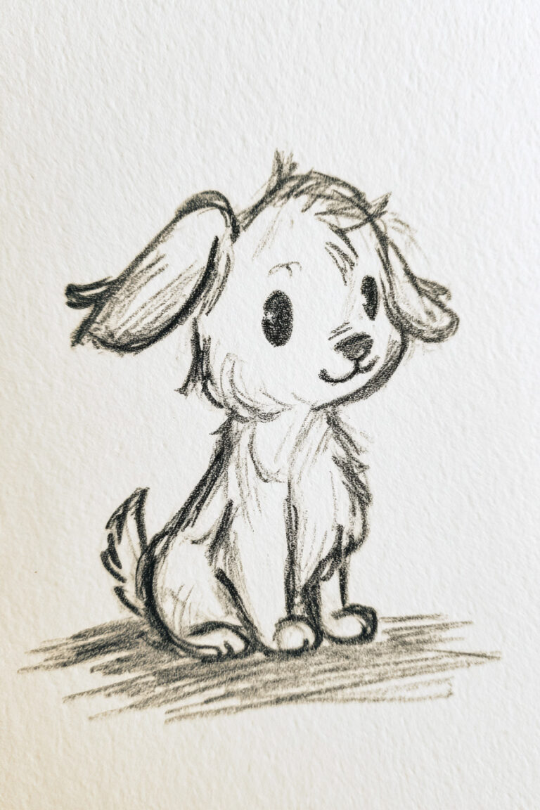 Puppy Sitting with Smile