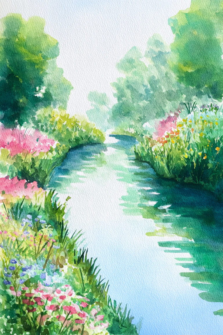 Riverside Path in Bloom