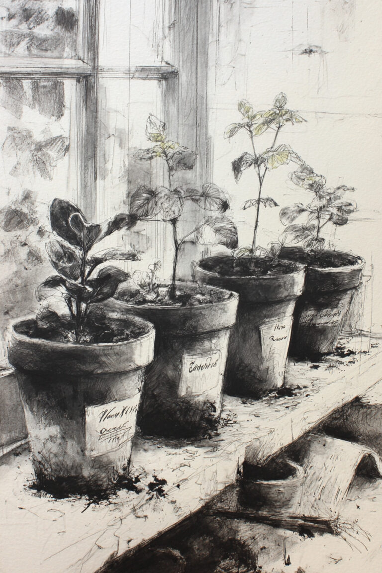 Seedlings on the Kitchen Windowsill