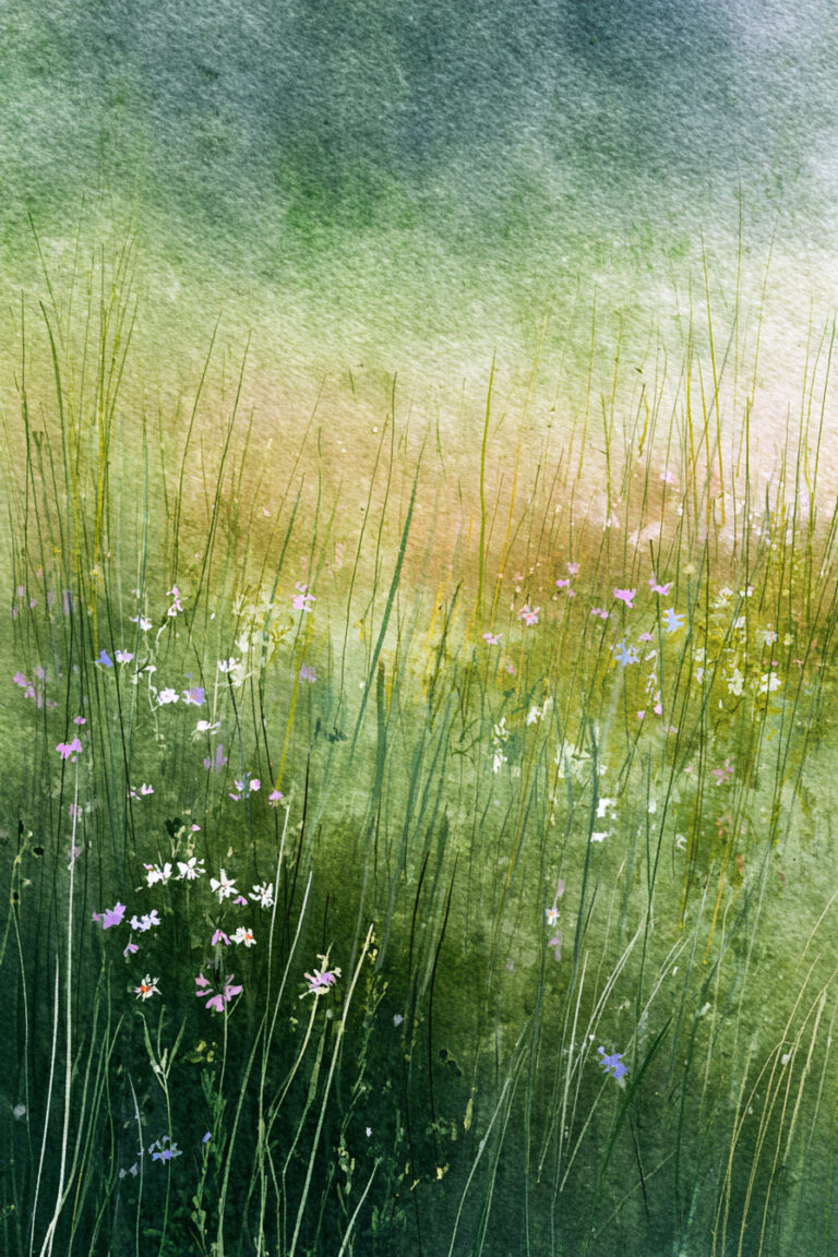 Spring Meadow at Golden Hour