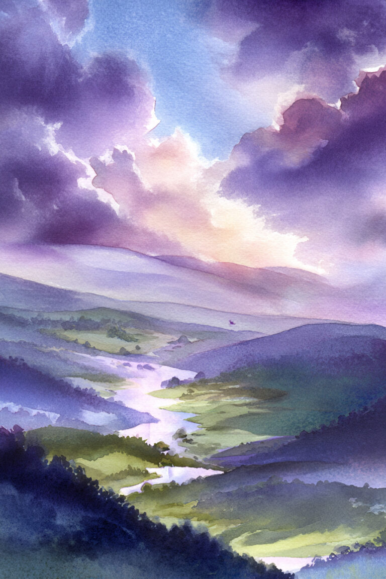 Sunlit Valley After Rain