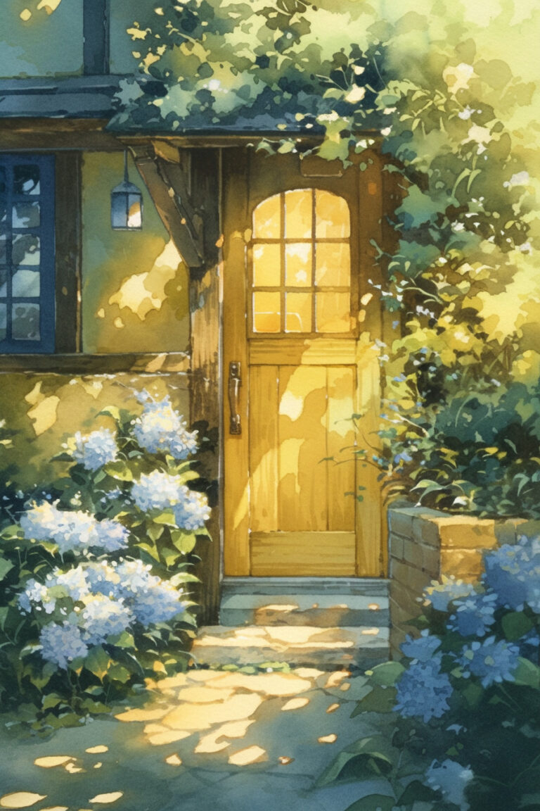 The Cottage Door at Dusk