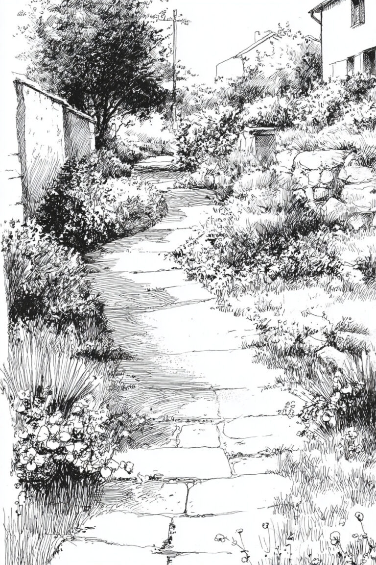 Winding Garden Path