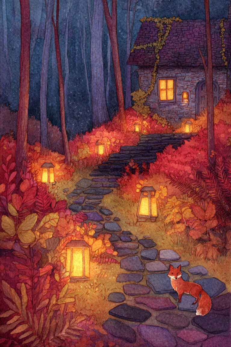 21. Autumn Lantern Path