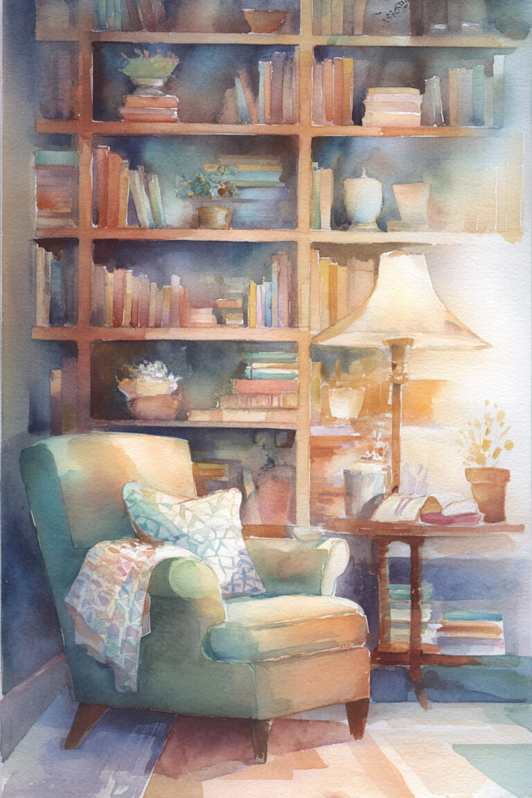 Bookshelf Cafe Reading Spot