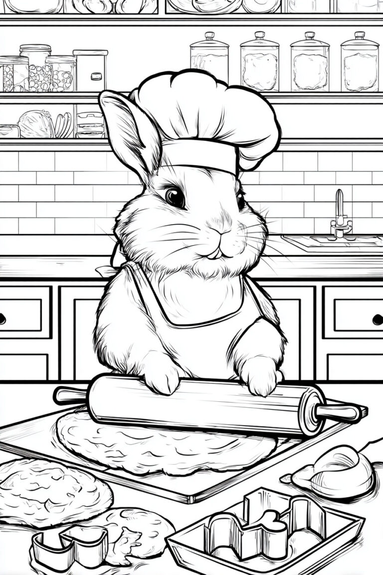 12. Bunny Baking Easter Cookies