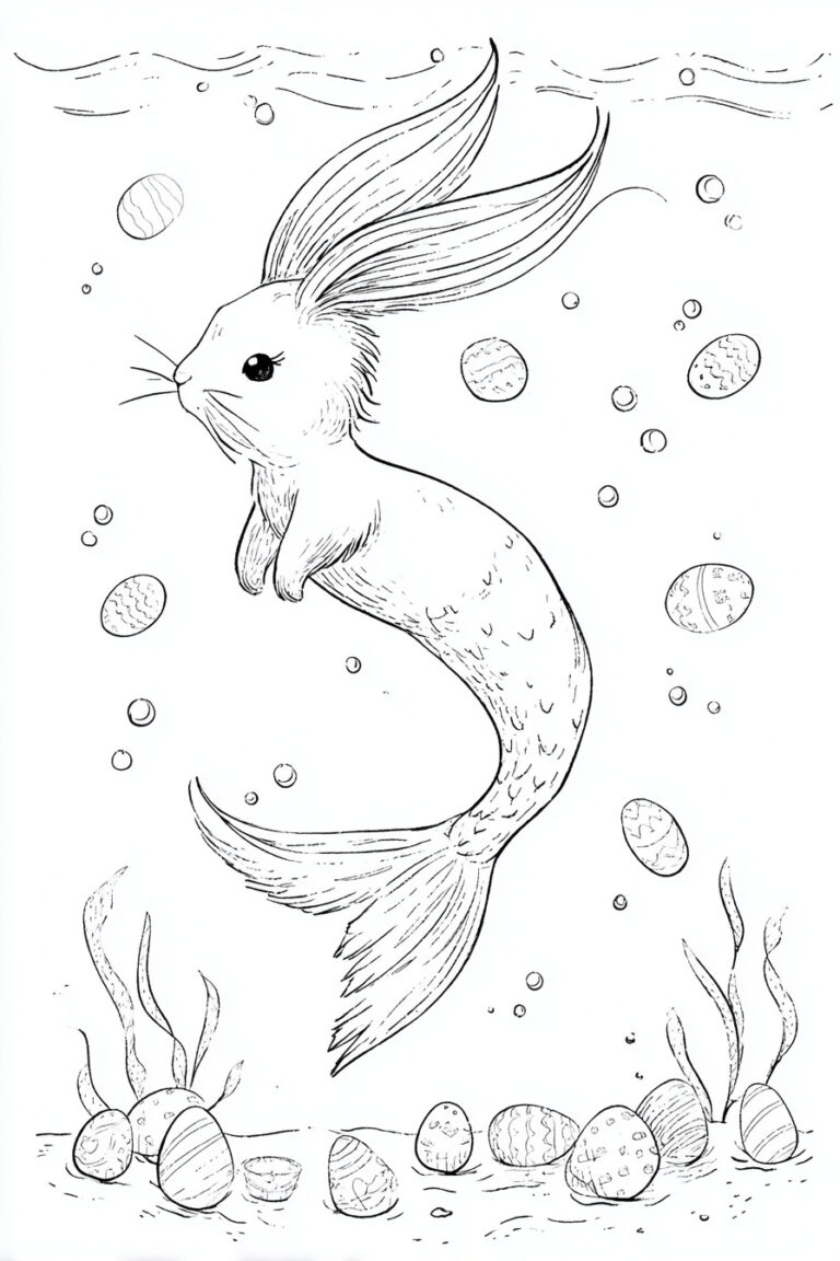 25. Bunny Mermaid Underwater