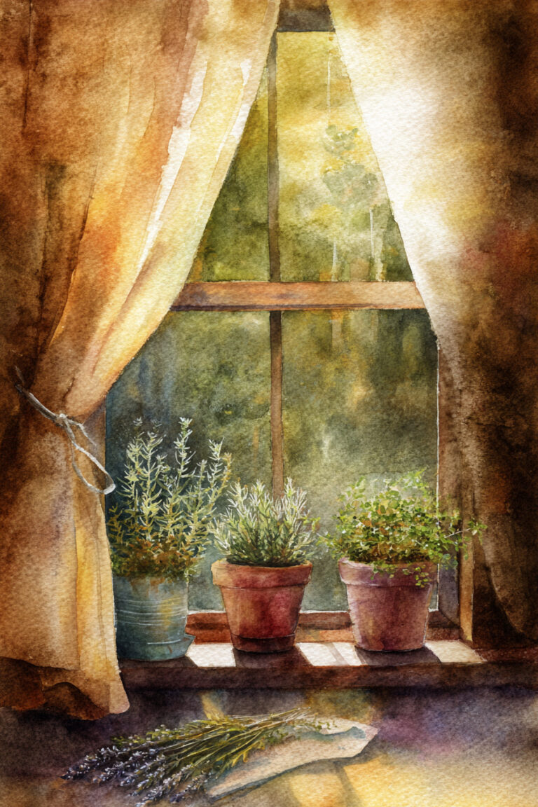 15. Cottagecore Herb Windowsill