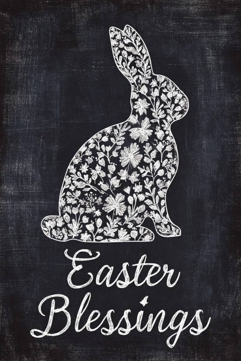 7. Easter Blessings Bunny Silhouette