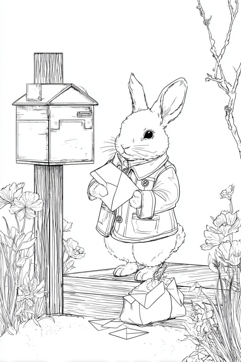 14. Easter Bunny Posting Letters