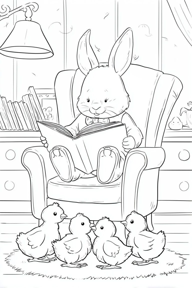 15. Easter Bunny Reading a Storybook