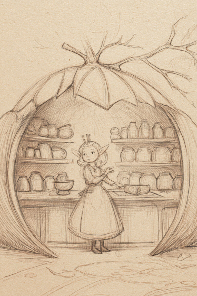 16. Fairy Baking in an Acorn Kitchen