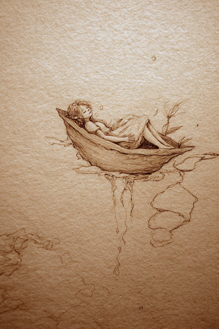 22. Fairy Floating in a Walnut Boat