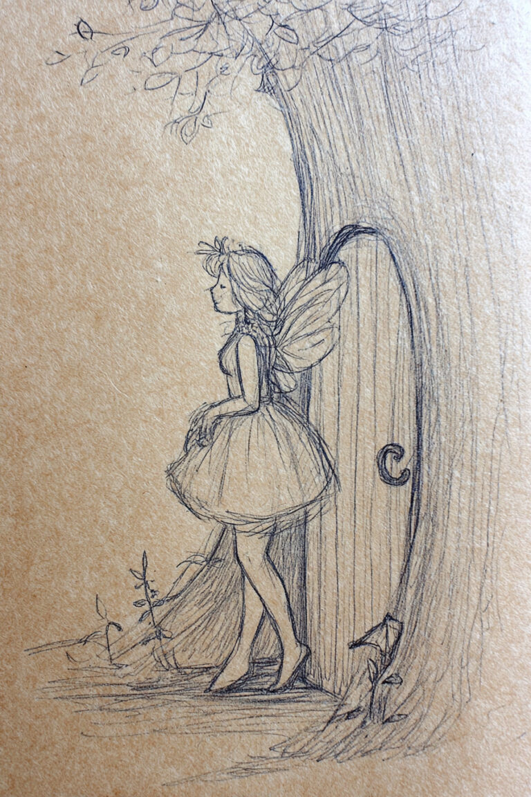 29. Fairy Leaving a Note Under a Door