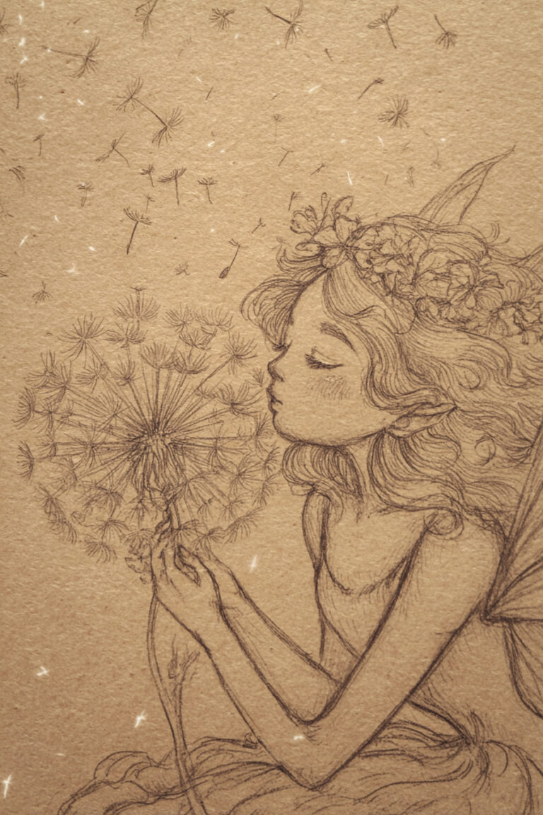 10. Fairy Making a Wish on a Dandelion