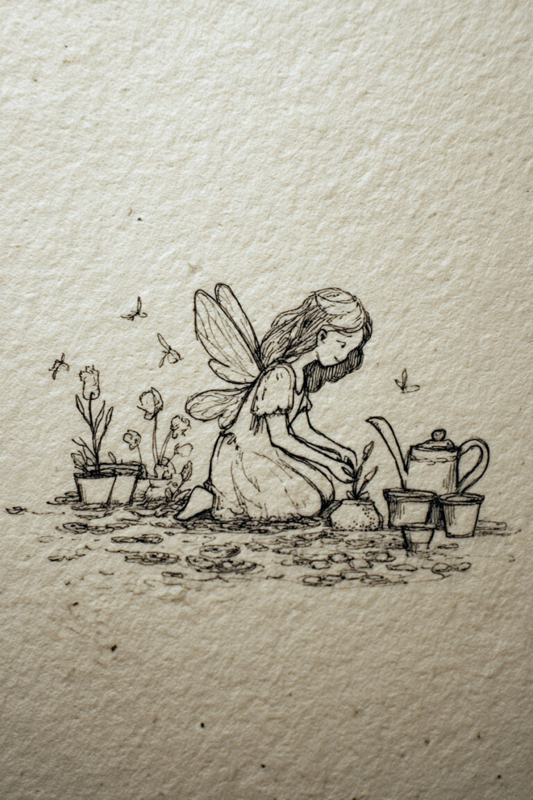 8. Fairy Tending a Tiny Garden