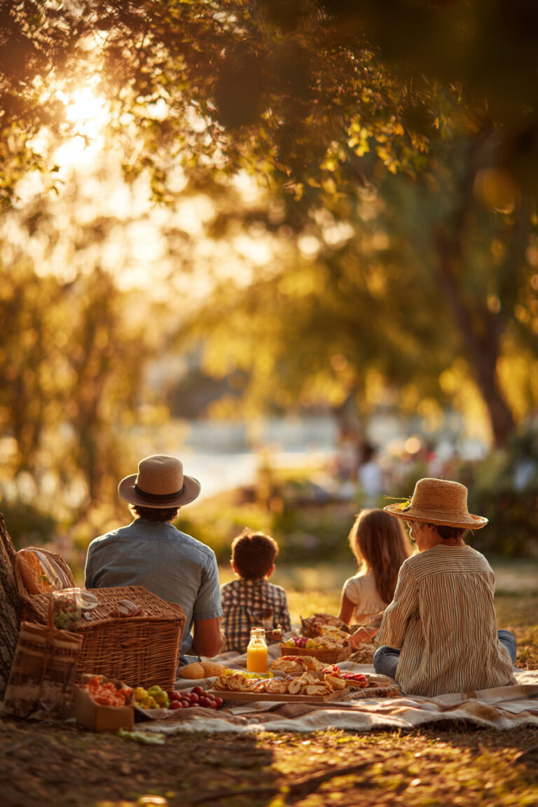 Family Blanket Picnic