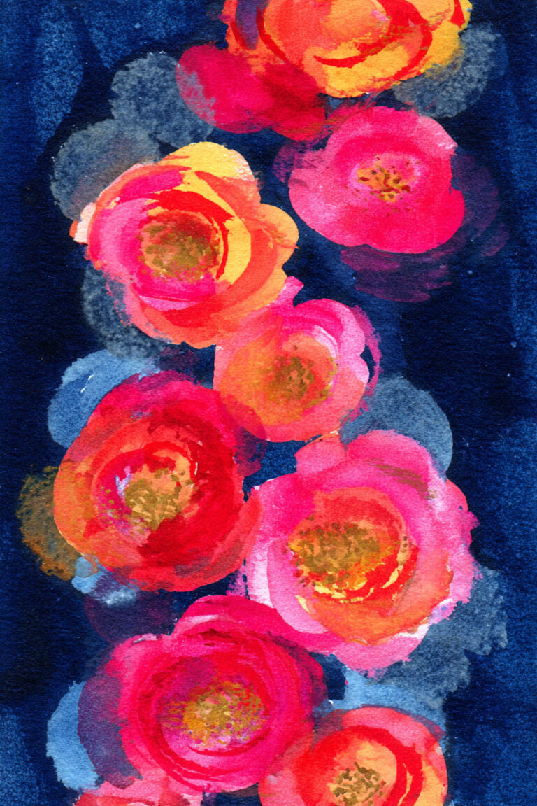 Fiery Floral Horizon