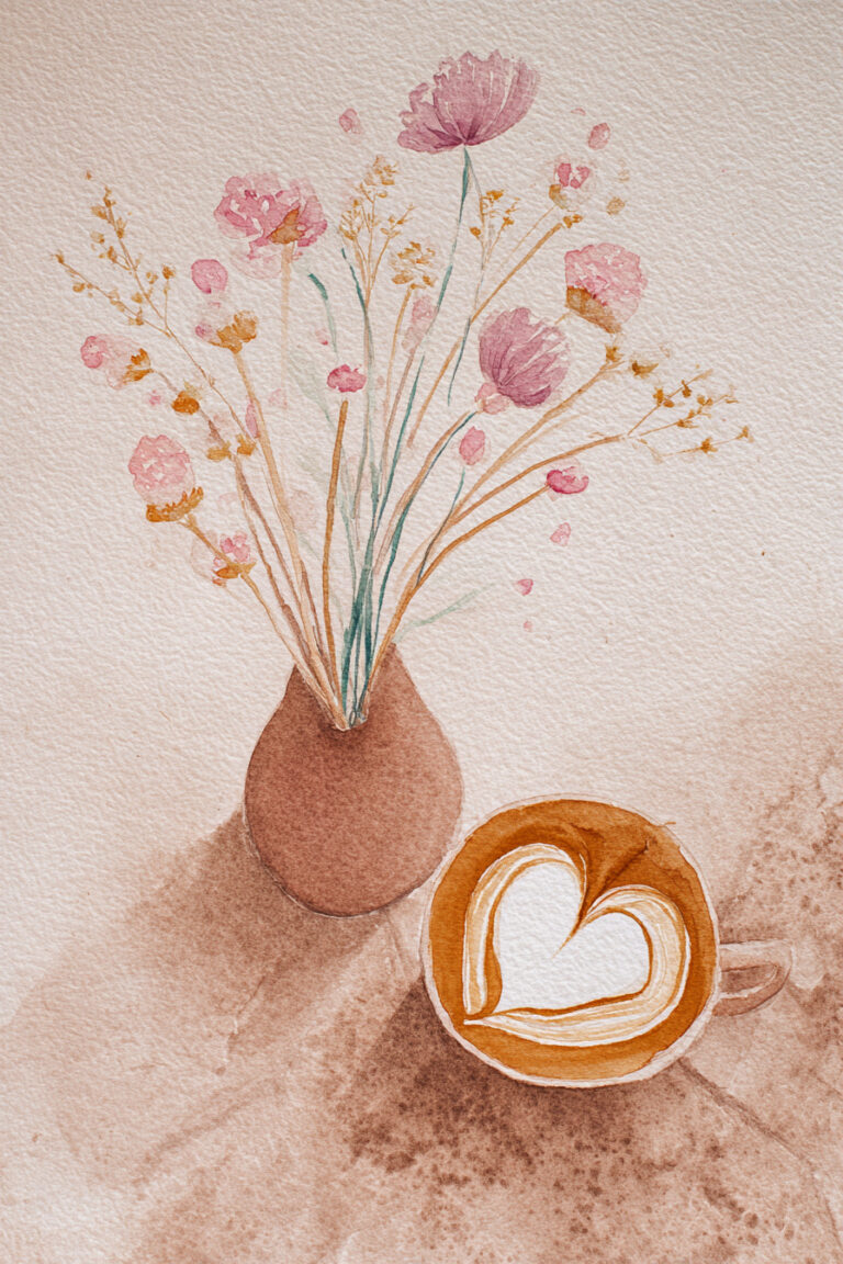 Fresh Flower & Latte Setup