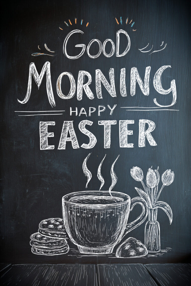 18. Good Morning Happy Easter Kitchen Board