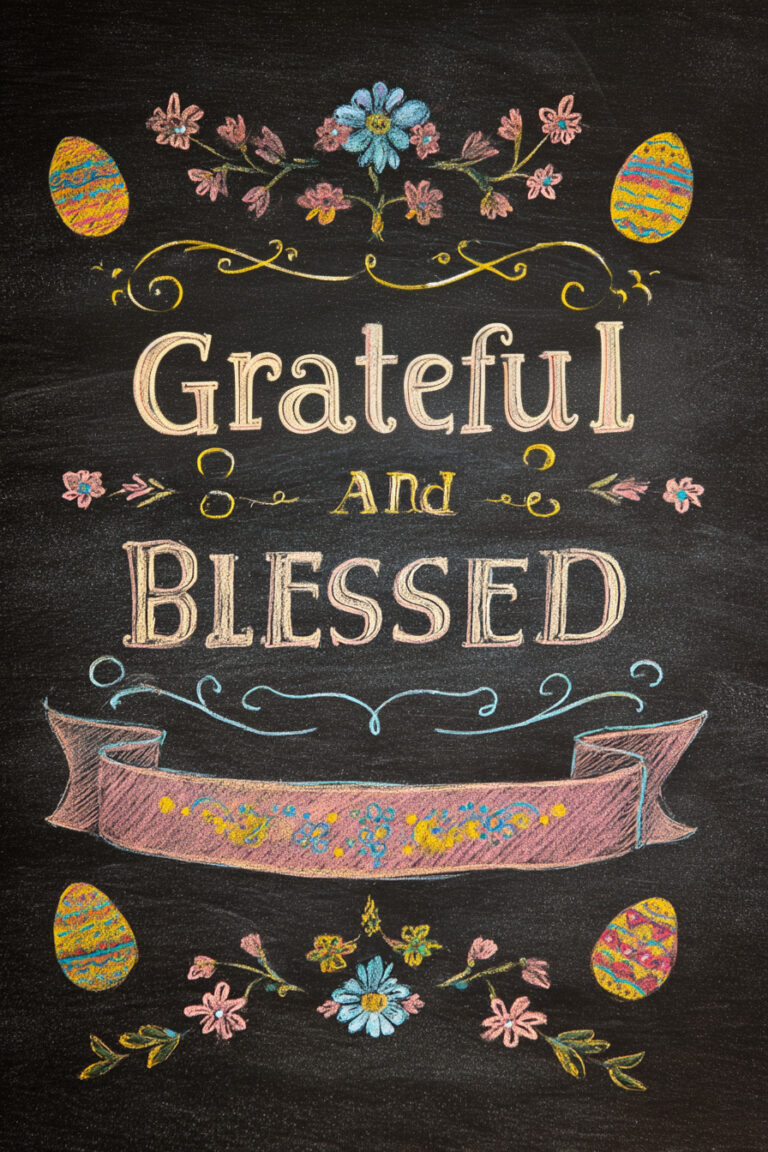 19. Grateful Blessed Easter Banner