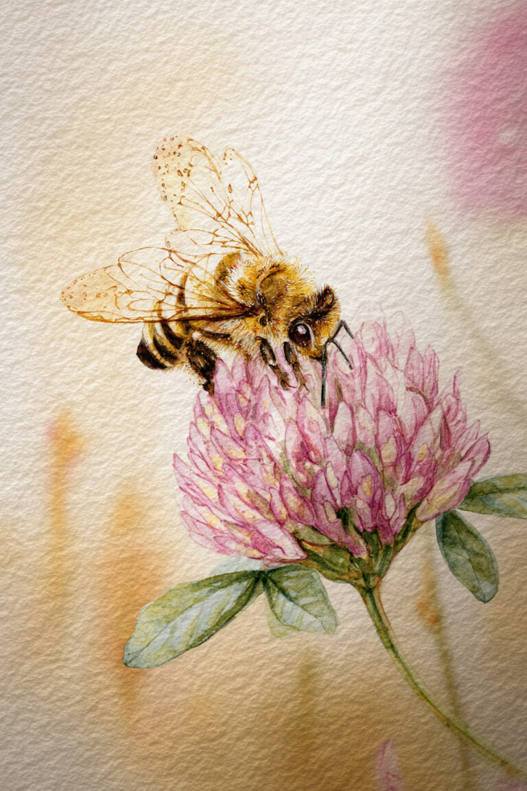 10. Honey Bee on Woodland Clover