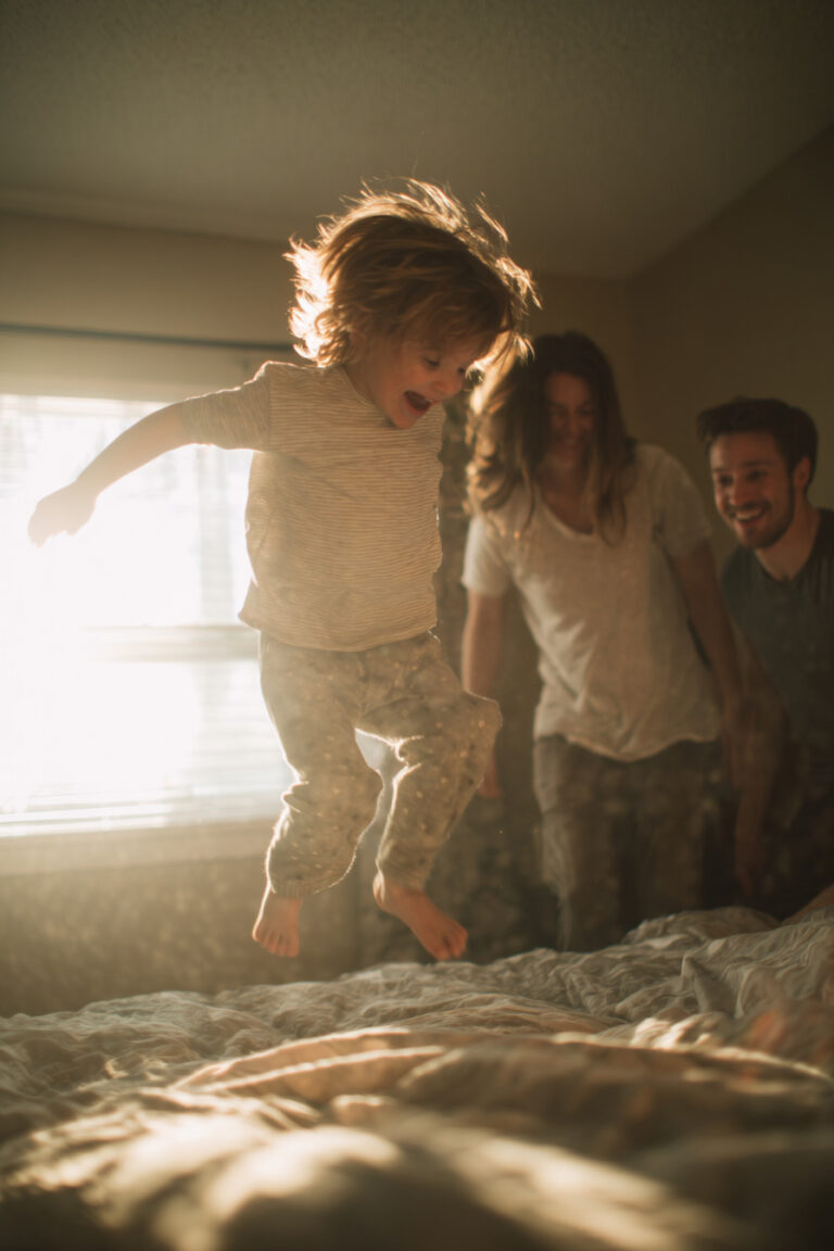 Kids Jumping on the Bed