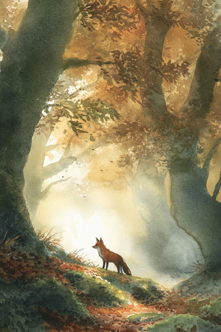 1. Misty Morning Fox