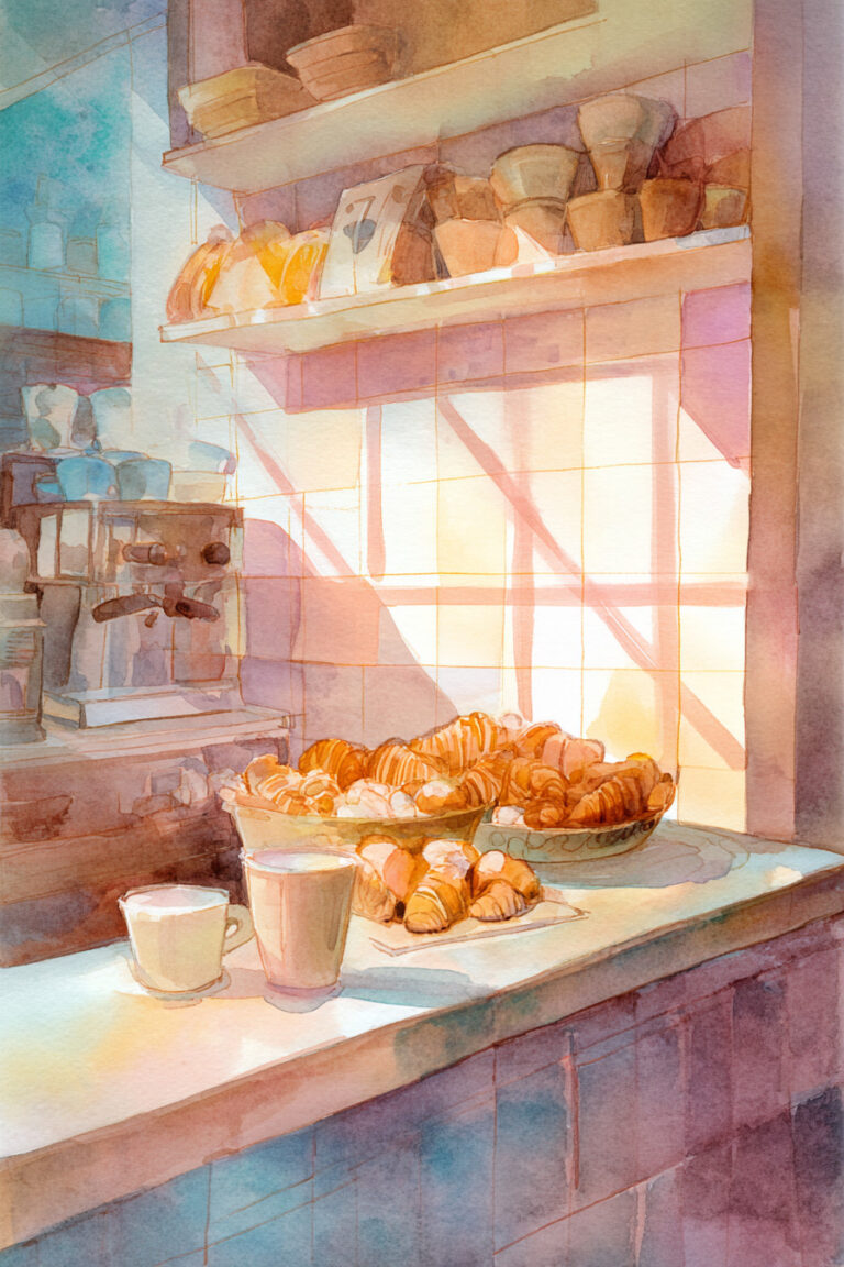 Morning Light Pastry Display