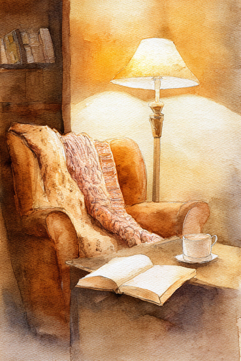 Vintage Armchair Reading Nook