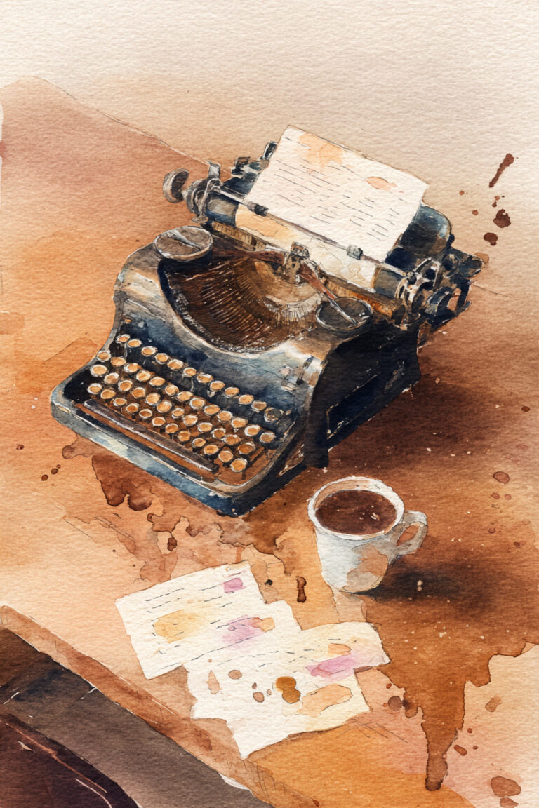 Vintage Typewriter Cafe Desk