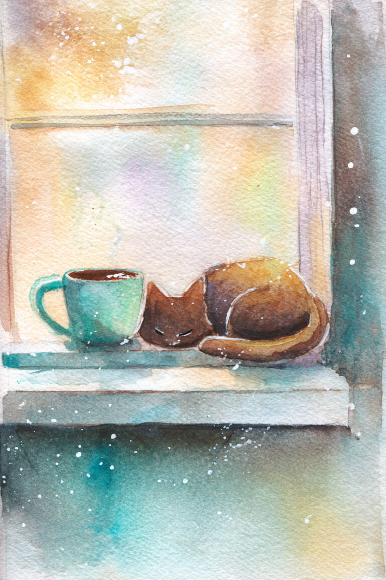 Whimsical Cat Cafe Corner