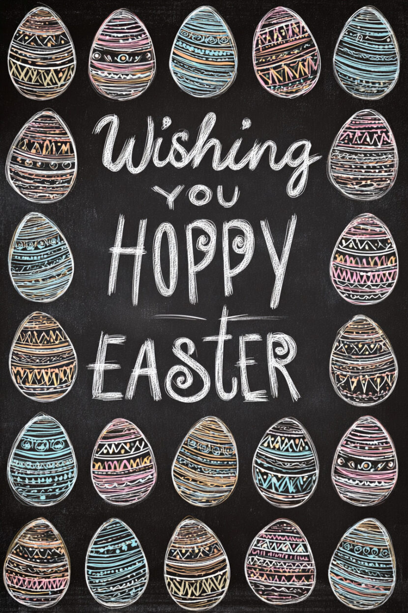 25 Easy Easter Chalkboard Drawings Anyone Can Recreate - Brighter Craft