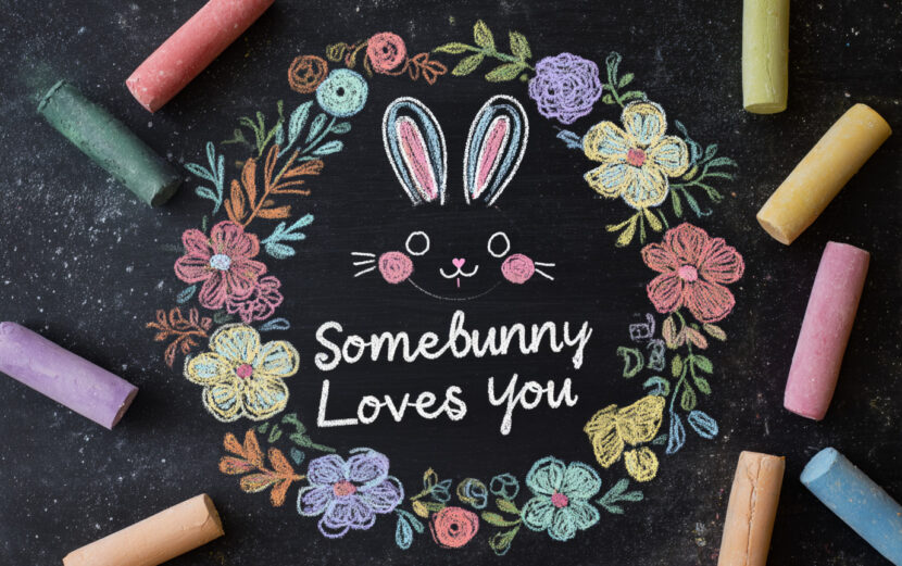 25 Easy Easter Chalkboard Drawings Anyone Can Recreate emthehuman1_colored_chalk_next_to_a_chalkboard_drawing_of_a_sim_543c339b-a0be-4acf-be65-a1149dac393f