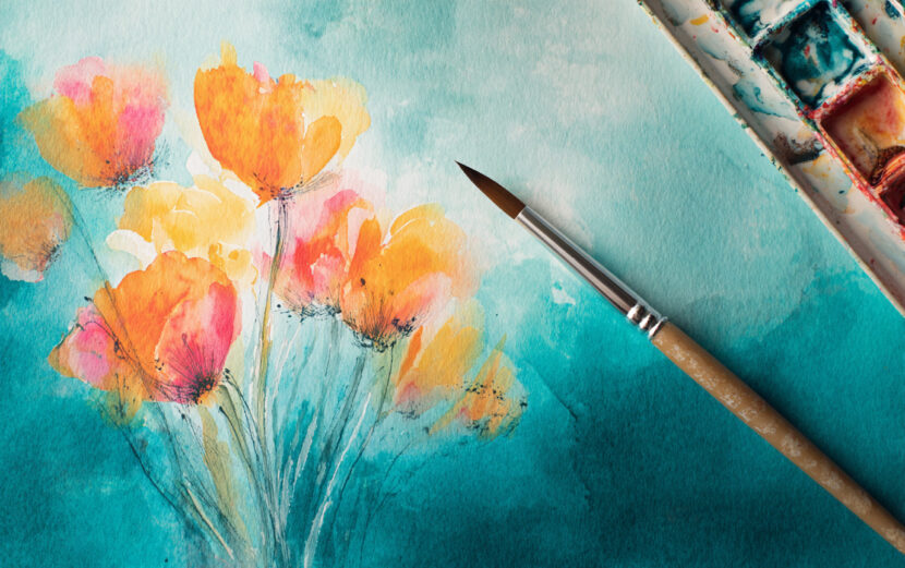 emthehuman1_paintbrush_next_to_a_hand_drawn_Loose_watercolor_an_d8783194-12f4-44c1-8679-87b21a94cdd0