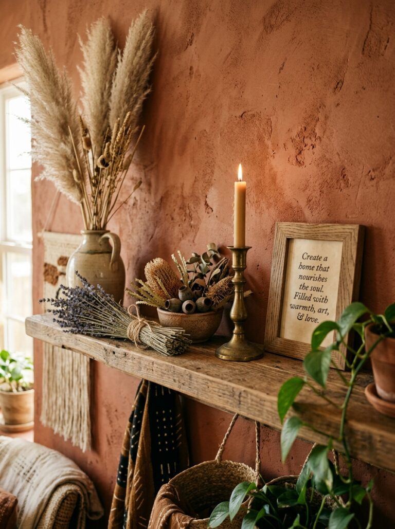 15. Dried Botanicals Shelf Styling