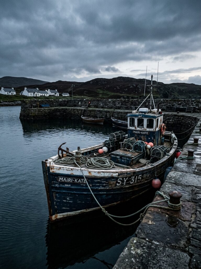 16. Fishing Boat in Hebridean Harbour