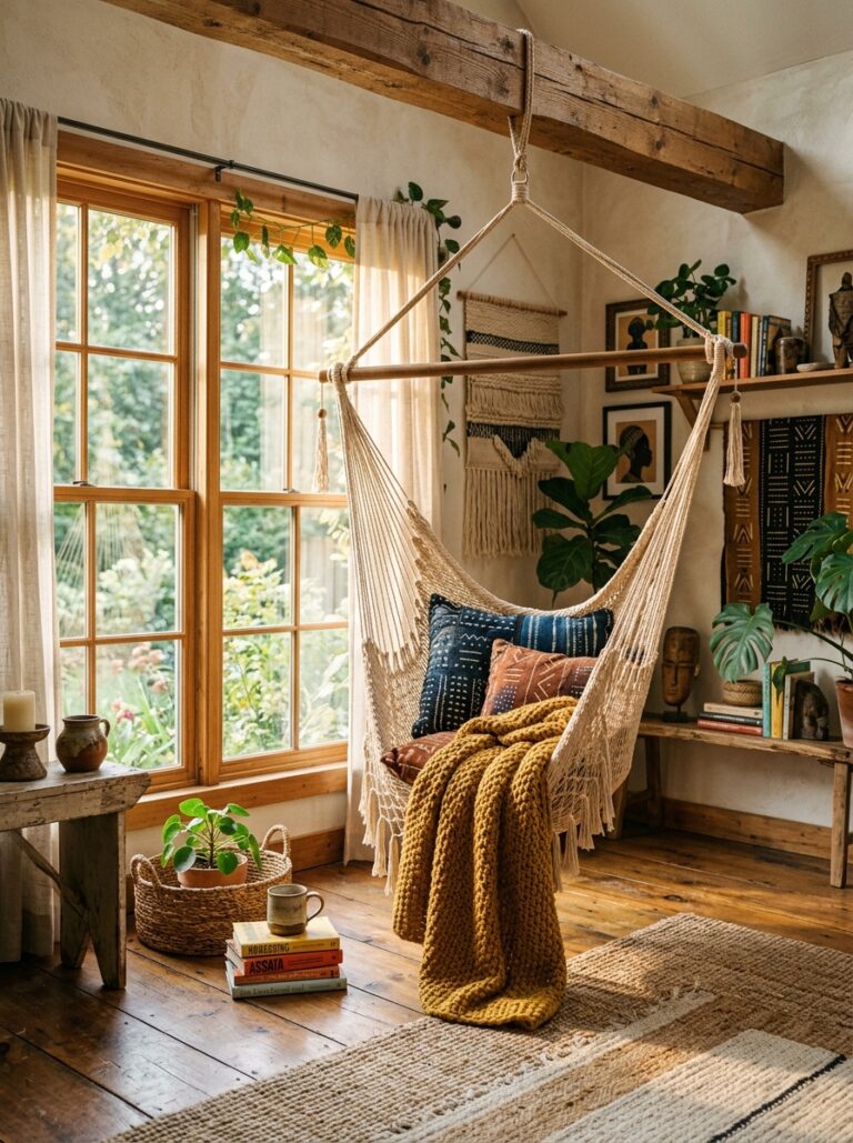 18. Hammock Chair by the Window